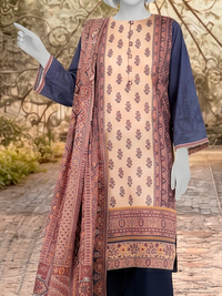 3Pc Stitched Lawn Printed Suit | PLS261248