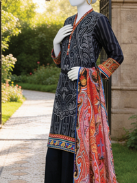3Pc Stitched Lawn Printed Suit | PLS261338