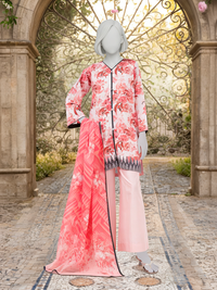 3Pc Stitched Lawn Printed Suit | PLS261354
