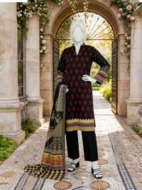 3Pc Stitched Lawn Printed Suit | PLS261364