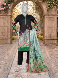 3Pc Stitched Lawn Printed Suit | PLS261458