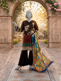 3Pc Stitched Lawn Printed Suit | PLS261499
