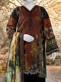 3Pc Stitched Lawn Printed Suit | PLS261520