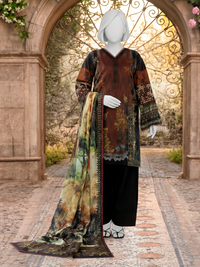 3Pc Stitched Lawn Printed Suit | PLS261520
