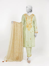 3Pc Stitched Lawn Embroidered Suit | PLSE251119