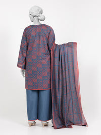 3Pc Stitched Lawn Embroidered Suit | PLSE251129