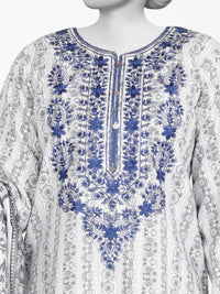 3Pc Stitched Lawn Embroidered Suit | PLSE251130