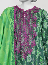 3Pc Stitched Lawn Embroidered Suit | PLSE251166