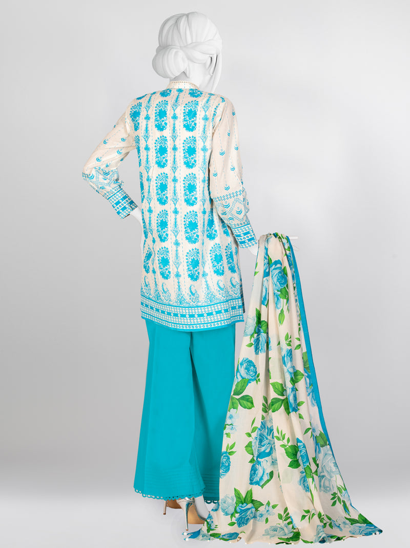 Lawn Printed 3 Piece Unstitched Suit | PLU-24-1021