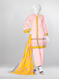 Pink Lawn 3 Piece Stitched Suit | PLS-24-7518