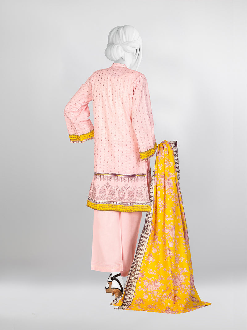 Pink Lawn 3 Piece Stitched Suit | PLS-24-7518