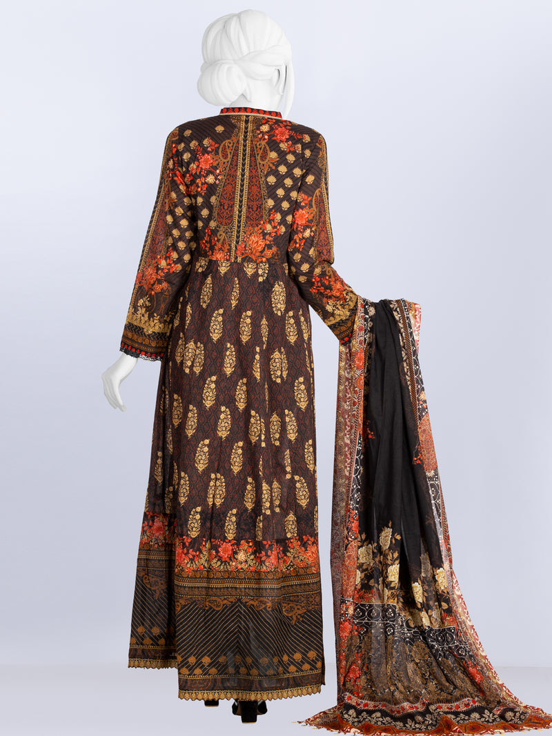 Lawn Printed 3 Piece Unstitched Suit | PLU-24-1043