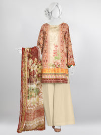 Lawn Printed 3 Piece Unstitched Suit | PLU-24-1052