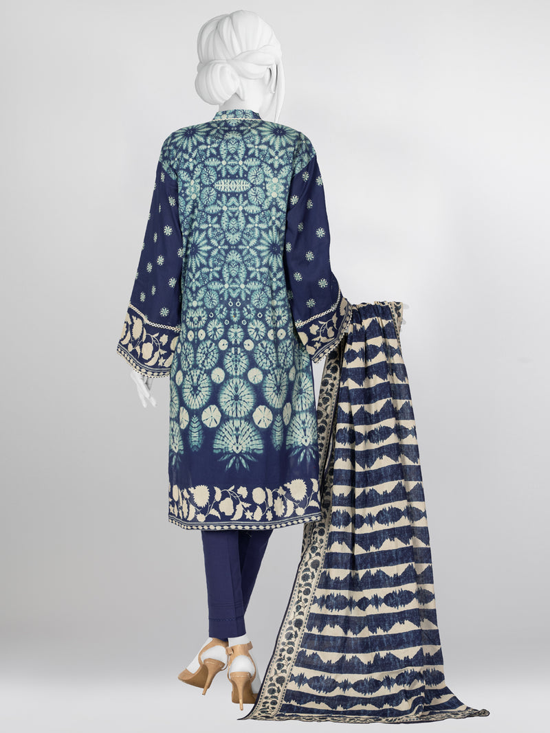 Lawn Printed 3 Piece Unstitched Suit | PLU-24-1076