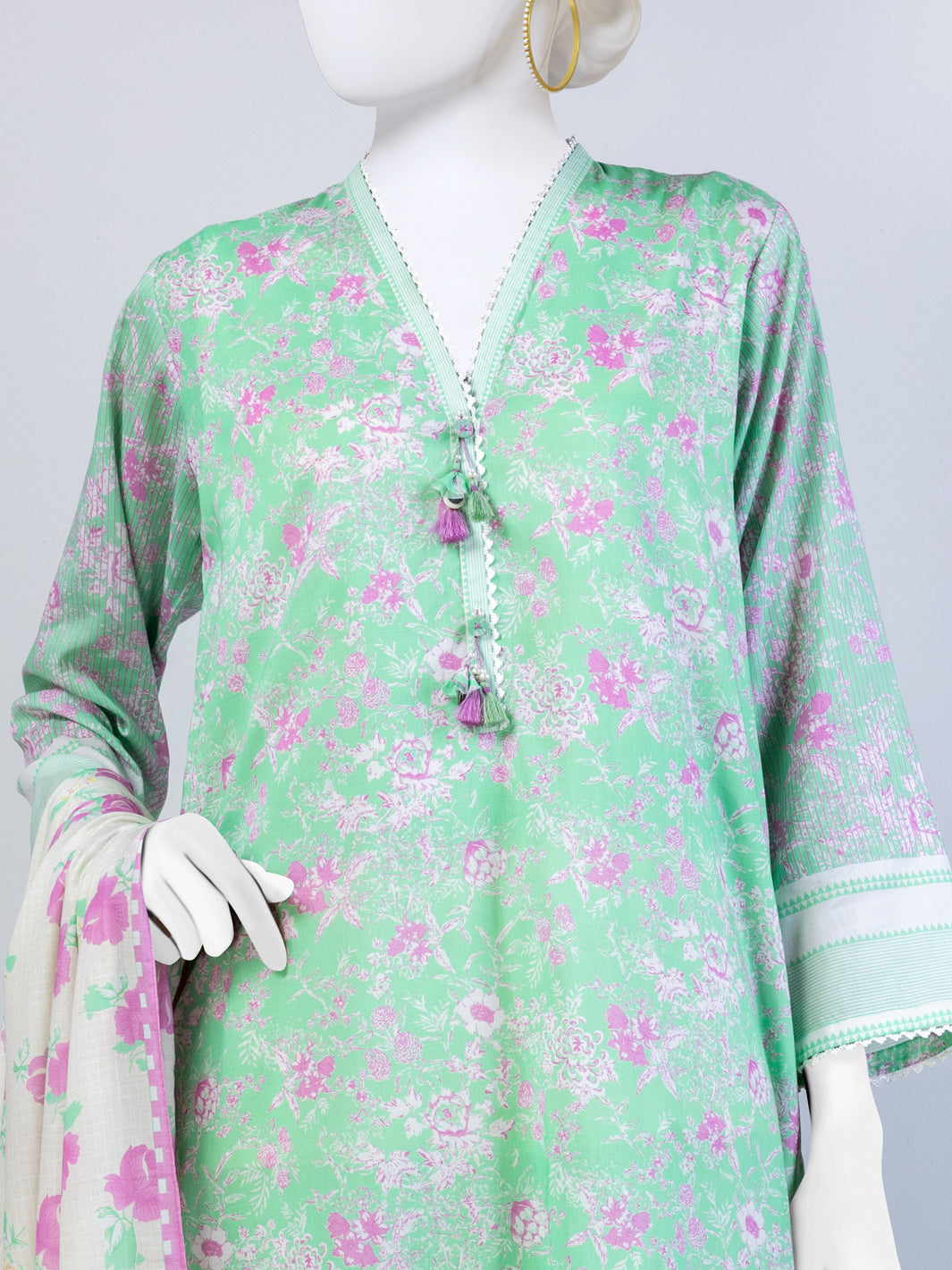 Lawn Printed 3 Piece Unstitched Suit | PLU-24-1104