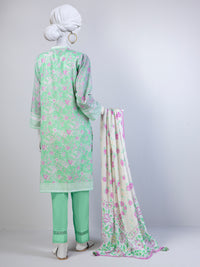 Lawn Printed 3 Piece Unstitched Suit | PLU-24-1104