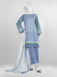 Lawn Printed 3 Piece Unstitched Suit | PLU-24-1105