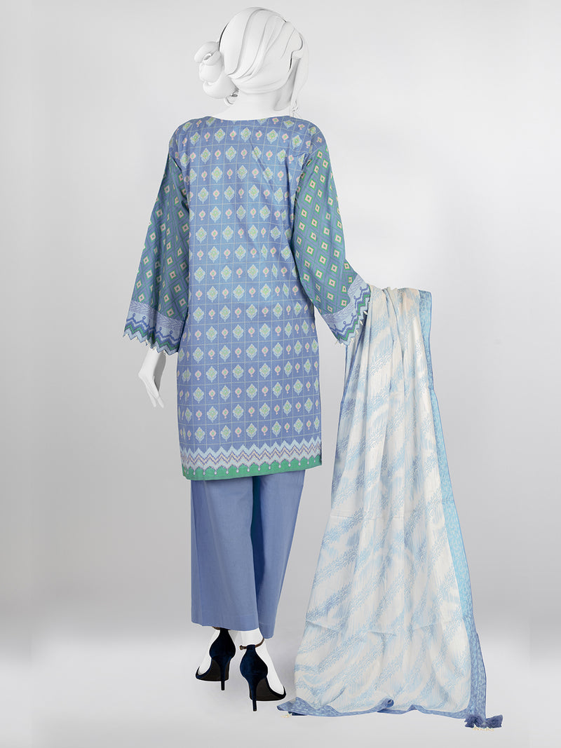 Lawn Printed 3 Piece Unstitched Suit | PLU-24-1105