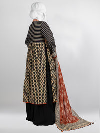 Black Beige Lawn 3 Piece Stitched Suit | PLS-24-7537