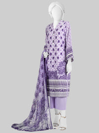 Lawn  Printed 3 Piece Unstitched Suit | PLU-24-1140