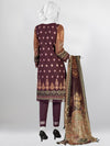 Blue Brown Lawn 3 Piece Stitched Suit | PLS-24-7532