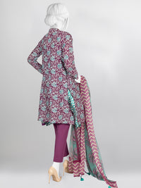 Lawn Printed 3 Piece Unstitched Suit | PLU-24-1150