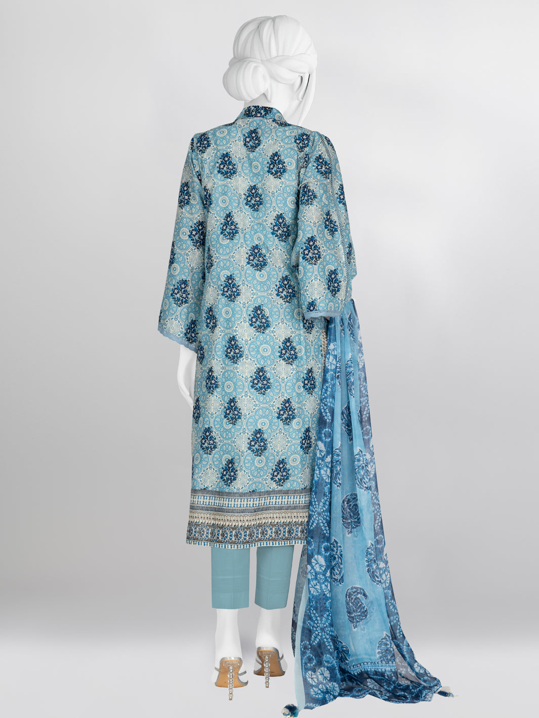 Blue Lawn 3 Piece Stitched Suit | PLS-24-7517