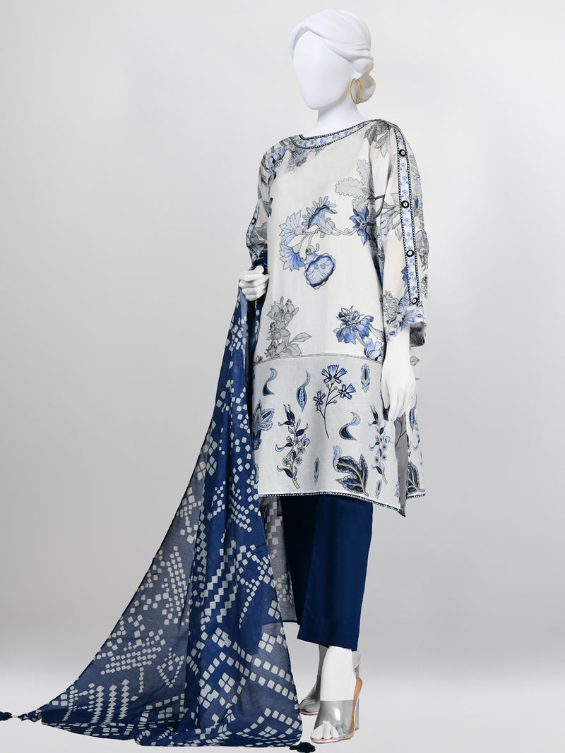 Lawn  Printed 3 Piece Unstitched Suit | PLU-24-1154