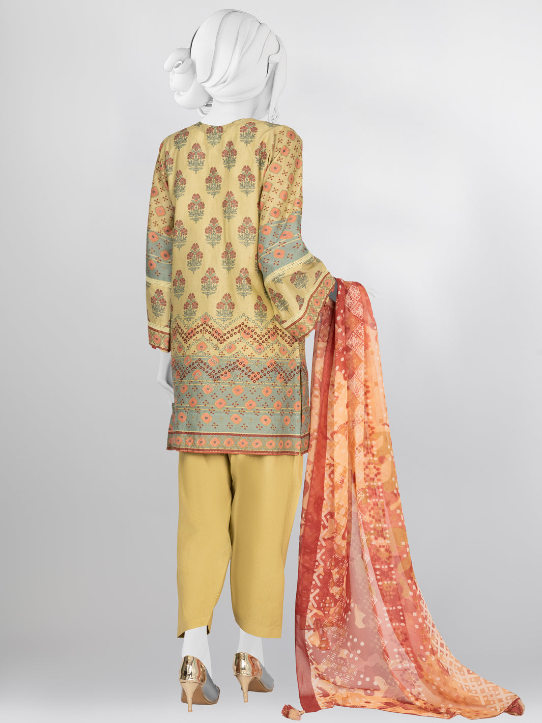 Lawn  Printed 3 Piece Unstitched Suit | PLU-24-1156