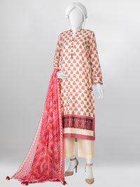 Lawn  Printed 3 Piece Unstitched Suit | PLU-24-1168