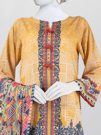 Lawn  Printed 3 Piece Unstitched Suit | PLU-24-1228