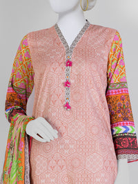 Lawn Printed 3 Piece Unstitched Suit | PLU-24-1236