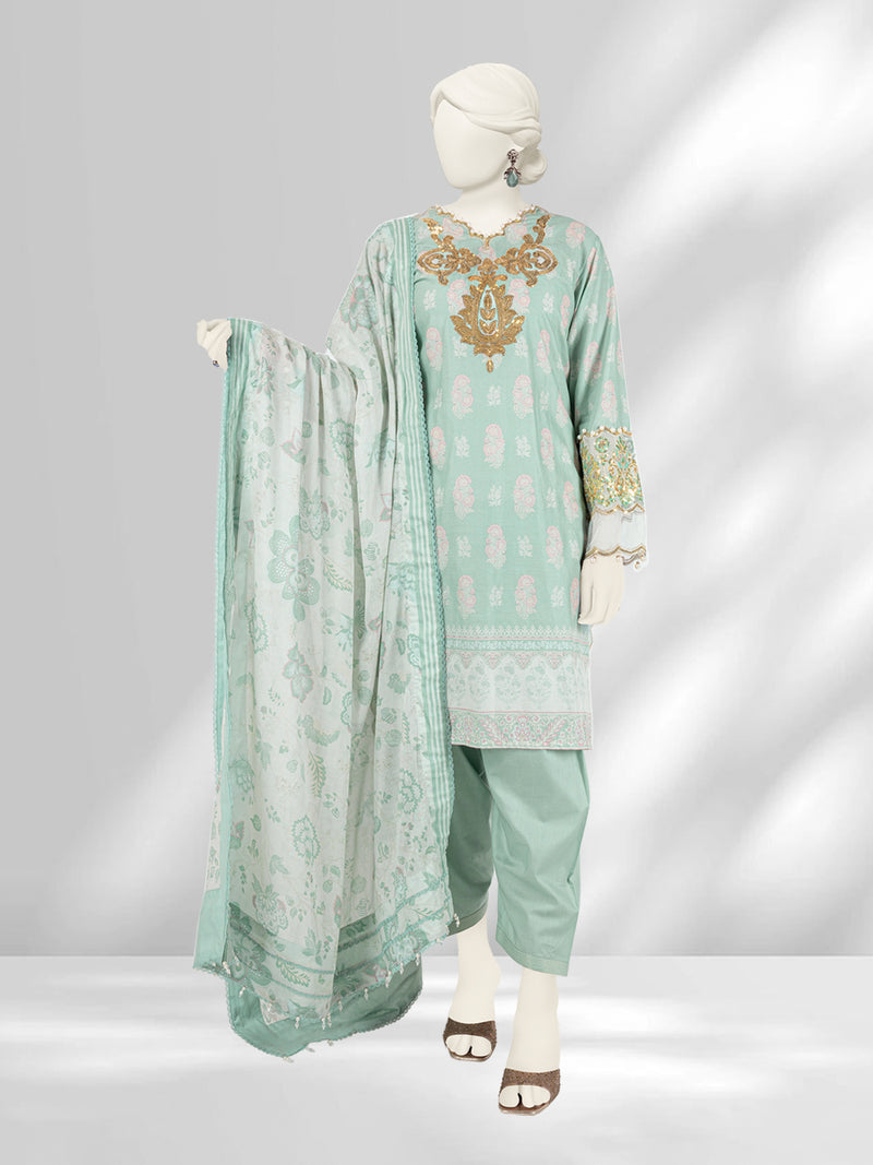 Lawn Embroidered 3 Piece Unstitched | PLU-24-1269-A