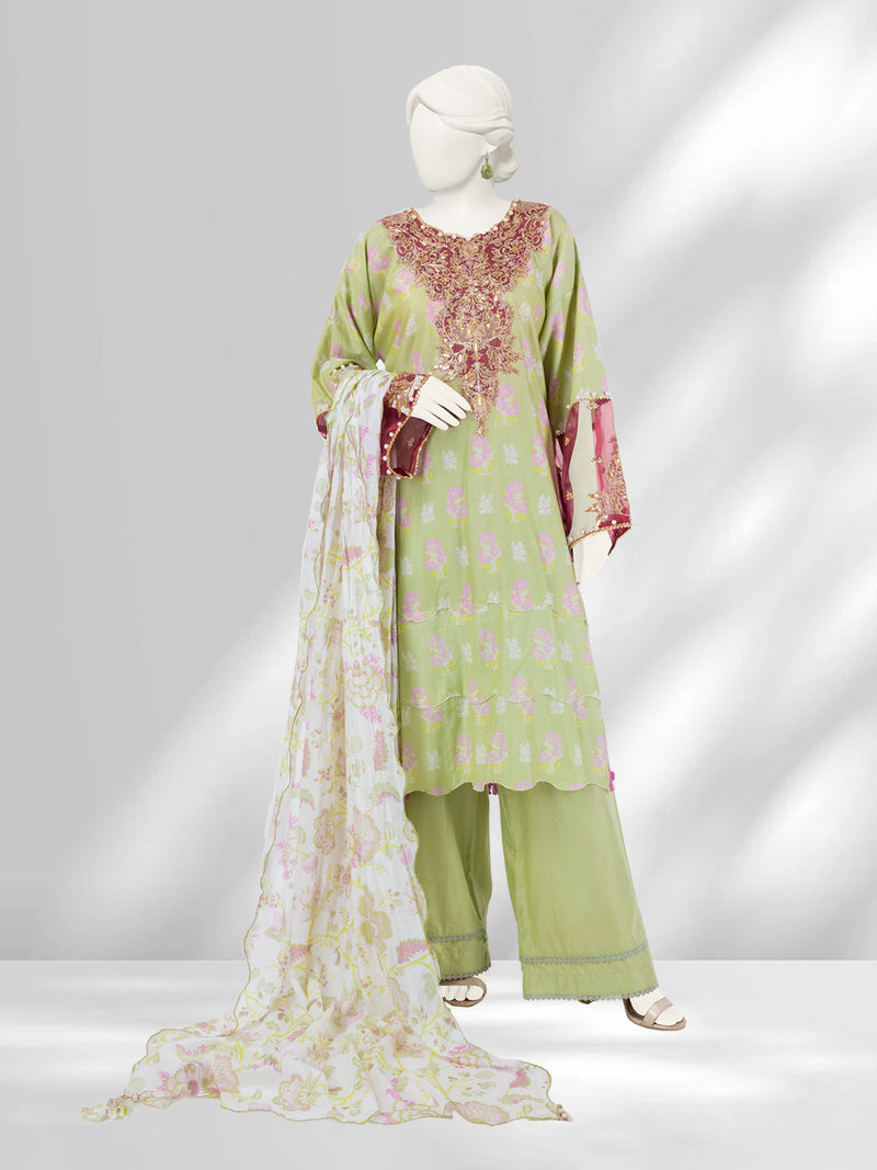 Lawn Embroidered 3 Piece Unstitched | PLU-24-1269-B