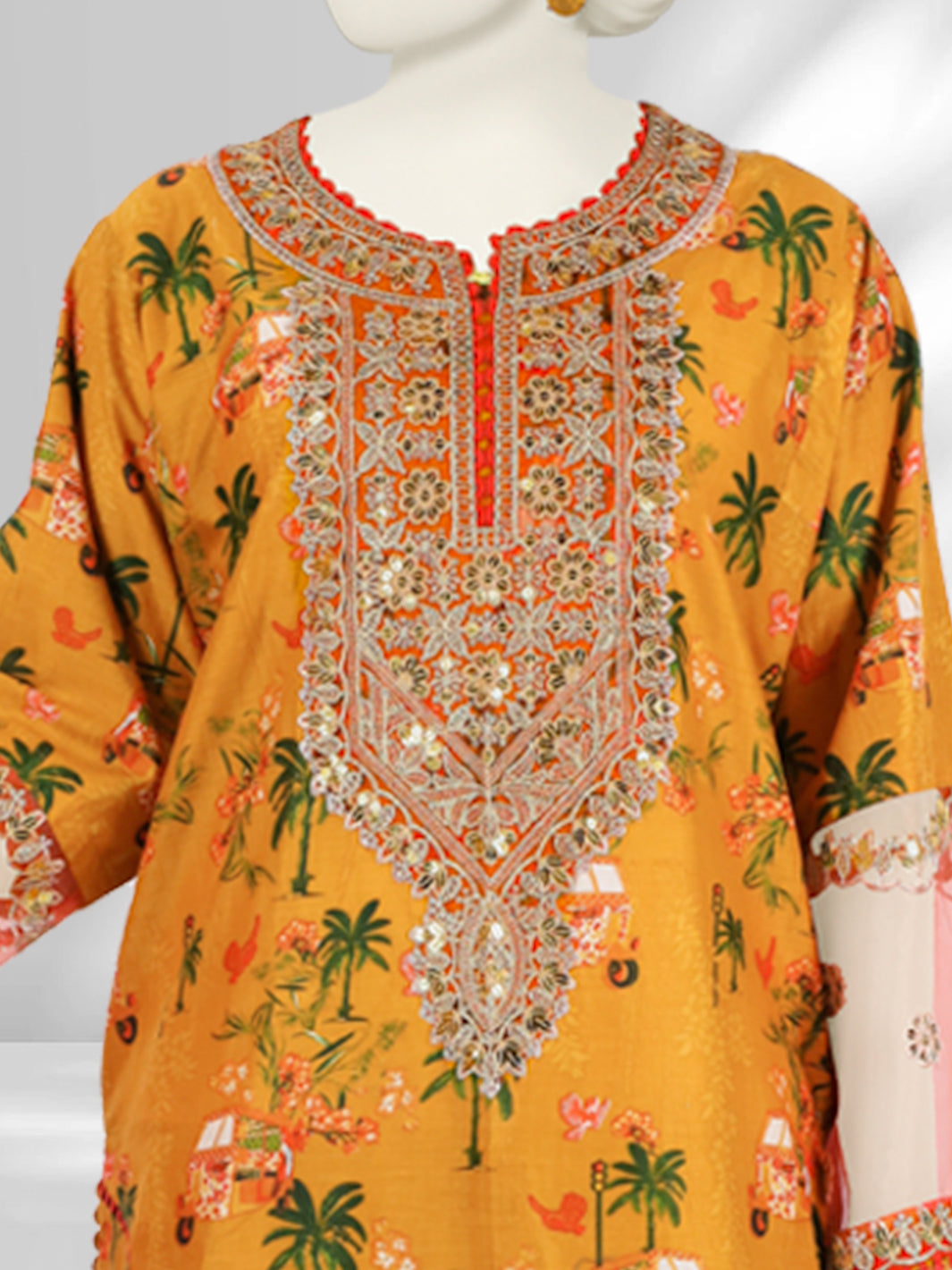 Lawn Embroidered 3 Piece Unstitched | PLU-24-1271-A