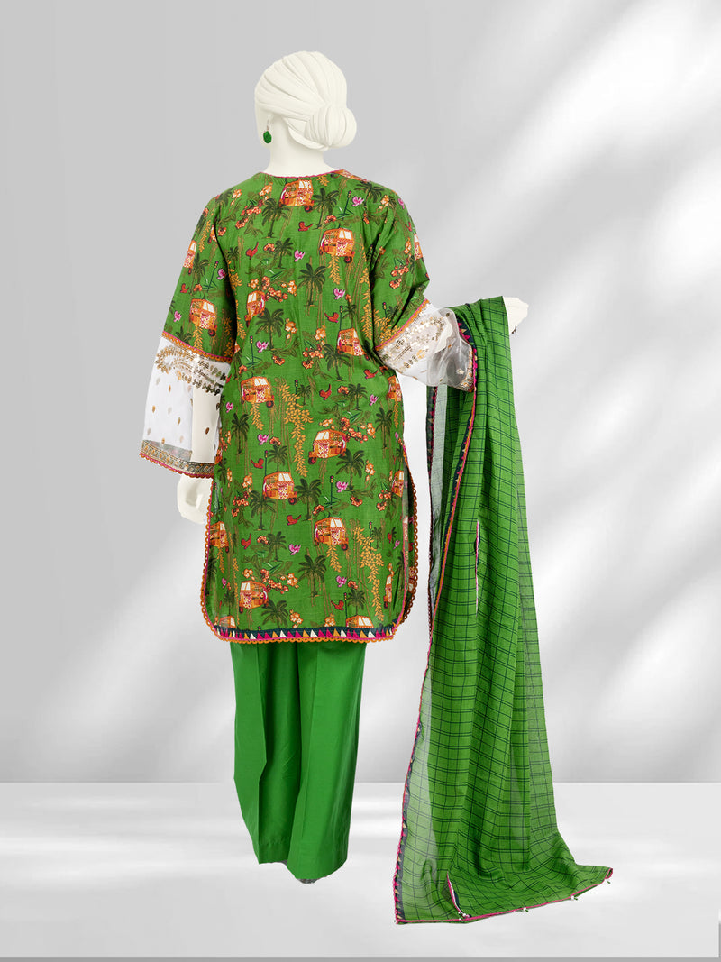 Lawn Embroidered 3 Piece Unstitched | PLU-24-1271-B