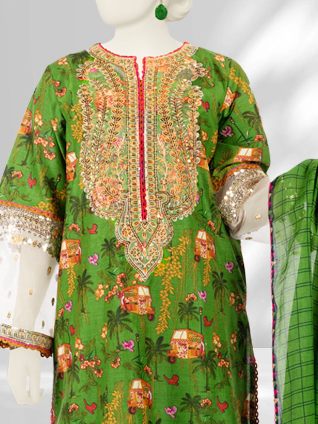 Lawn Embroidered 3 Piece Unstitched | PLU-24-1271-B