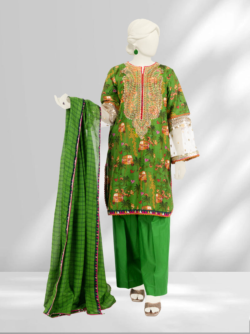 Lawn Embroidered 3 Piece Unstitched | PLU-24-1271-B