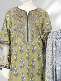 Lawn Embroidered 3 Piece Unstitched | PLU-24-1277-A