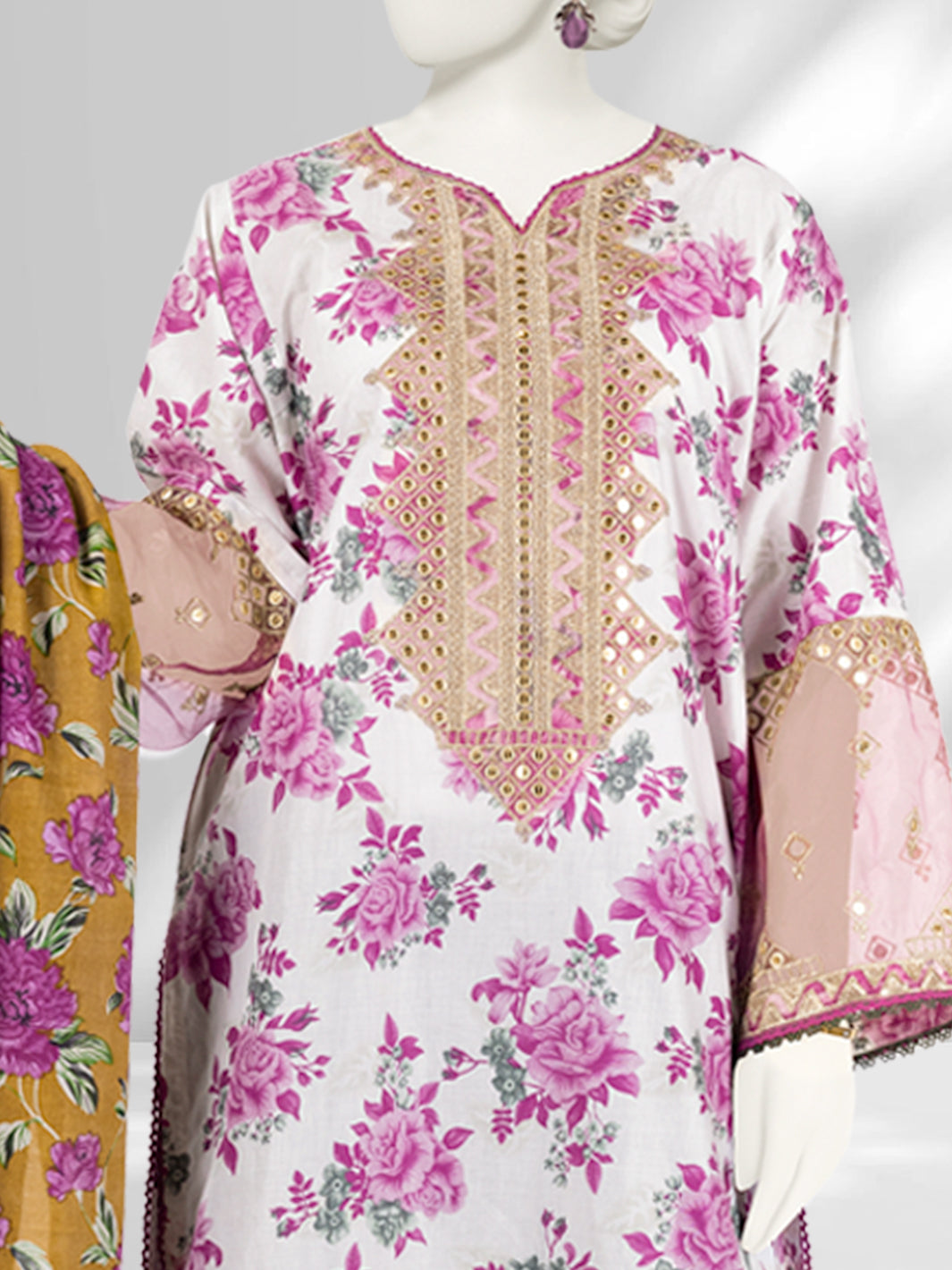 Lawn Embroidered 3 Piece Unstitched | PLU-24-1278-A