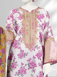 Lawn Embroidered 3 Piece Unstitched | PLU-24-1278-A