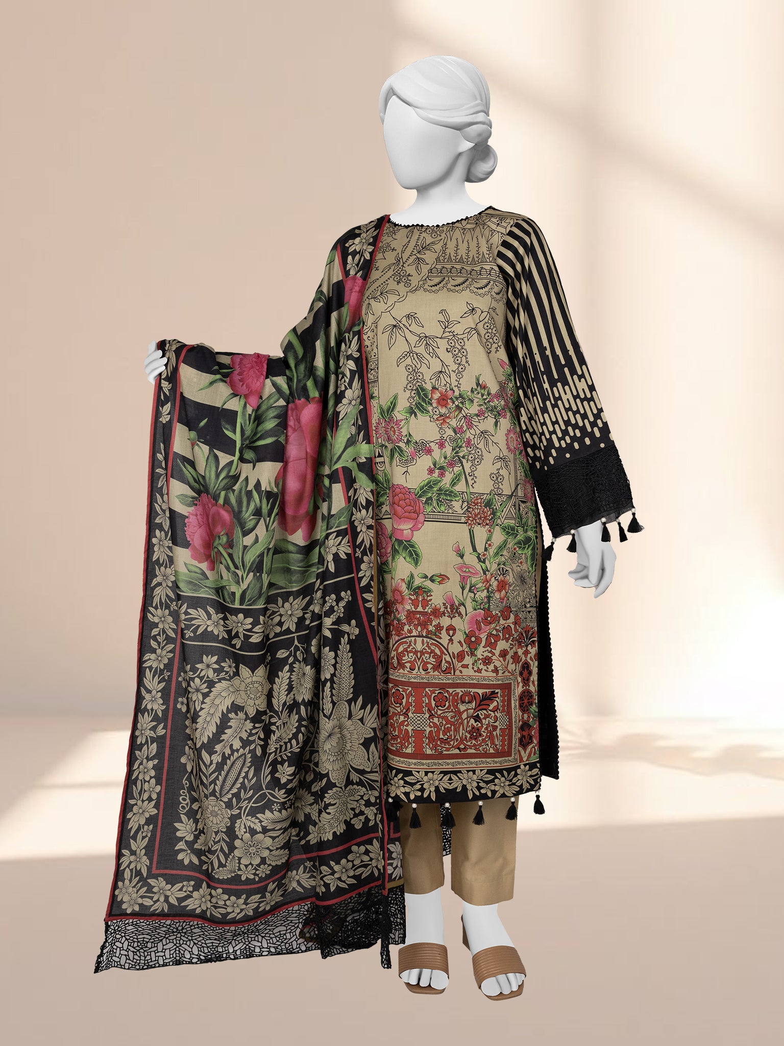 Lawn Printed 3 Piece Unstitched | PLU-24-1322