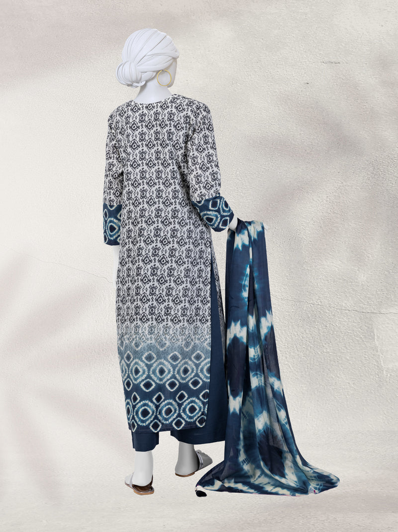 Lawn Printed 3 Piece Unstitched Suit | PLU-24-1455