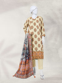 Lawn Printed 3 Piece Unstitched Suit | PLU-24-1469