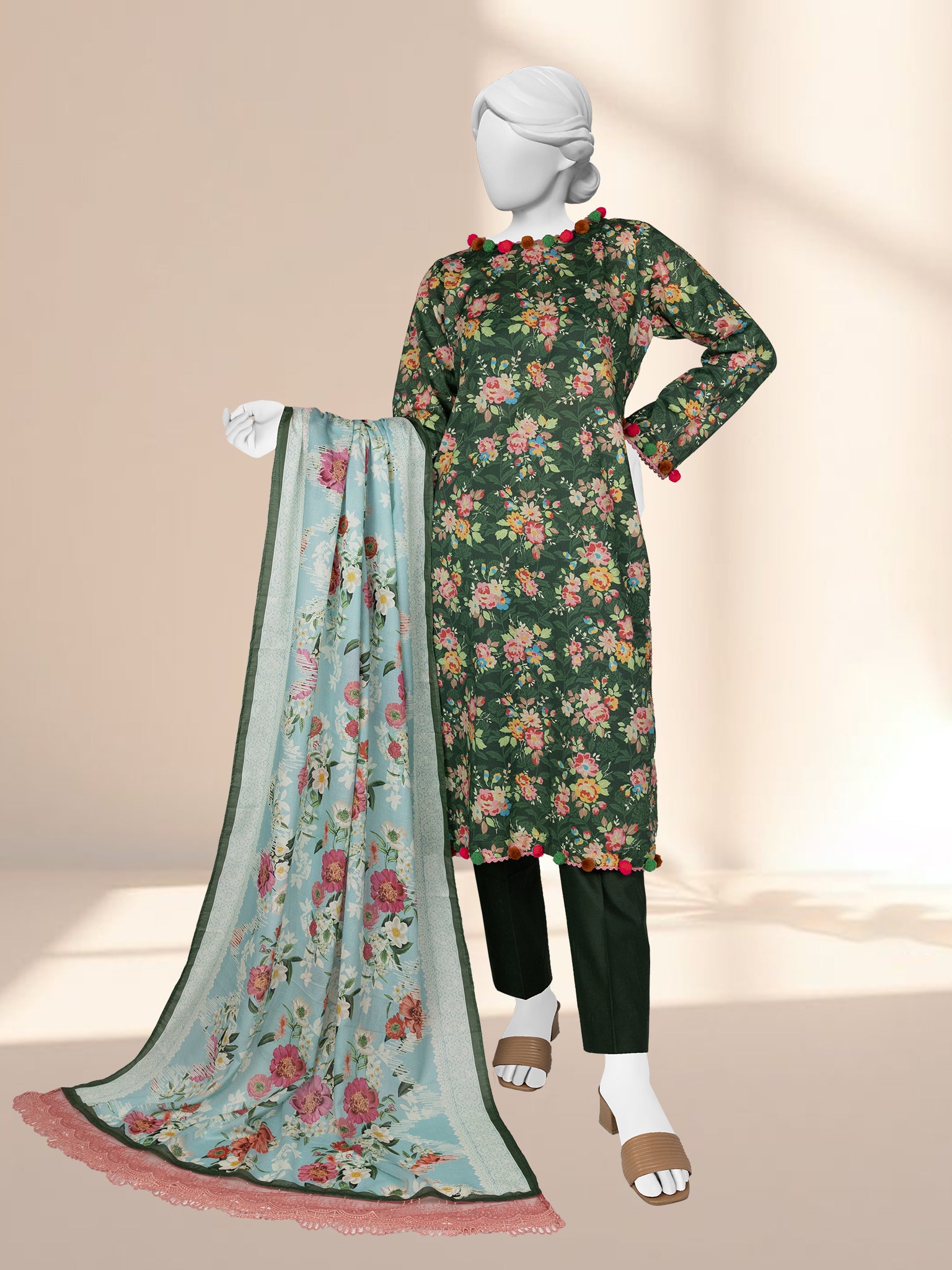 Lawn Printed 3 Piece Unstitched | PLU-24-1492