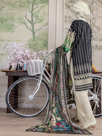 Multicolor Lawn Embroidered 3 Piece Stitched Suit | PLS-24-7554