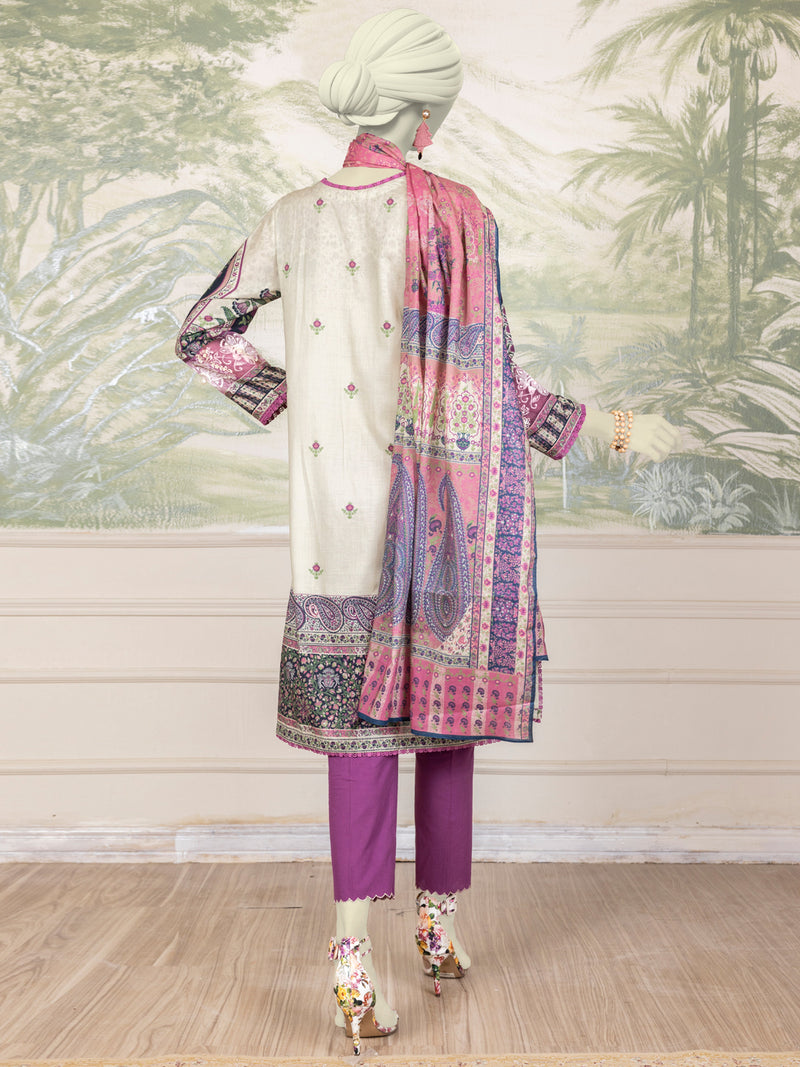 Multicolor Lawn Embroidered 3 Piece Unstitched Suit | PLU-24-1503