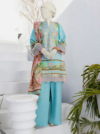 Multicolor Lawn Embroidered 3 Piece Unstitched Suit | PLU-24-1515