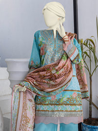 Multicolor Lawn Embroidered 3 Piece Unstitched Suit | PLU-24-1515