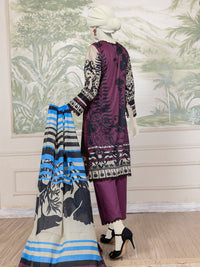 Multicolor Lawn Embroidered 3 Piece Unstitched Suit | PLU-24-1542